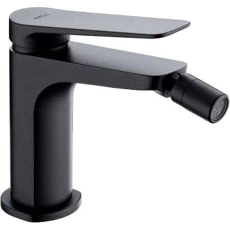 IMEX Bidetmischer aus massivem Messing in mattem Schwarz Keramikkartusche Ø26 mm inkl 2 flexible Anschlussschläuche 3-8 – Modell BDN047-2 negro opaco