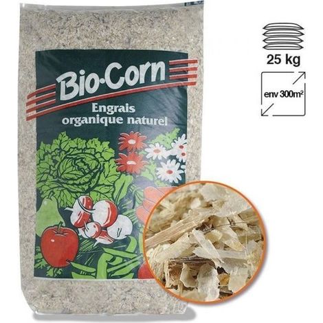 Racine – Engrais biologique corne broyée 25 Kg – Libération lente d'azote – Pour arbres, arbustes et fleurs – Copeaux de 1 à 8 mm (1/3)
