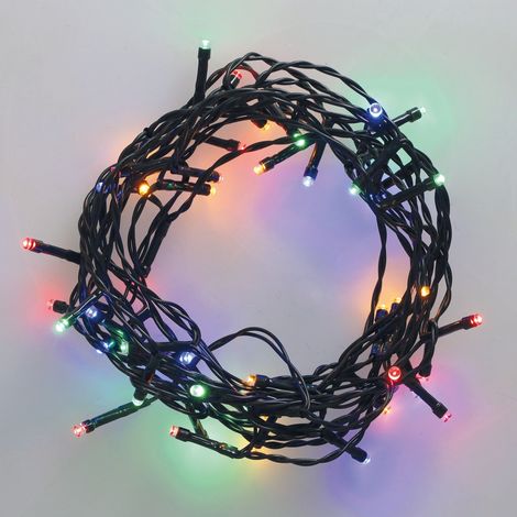 IluminaShop - Guirnalda LED Cable Verde 8 Funciones 36W 100LEDs IP44 con Temporizador (5 Metros)  RGB (1/5)