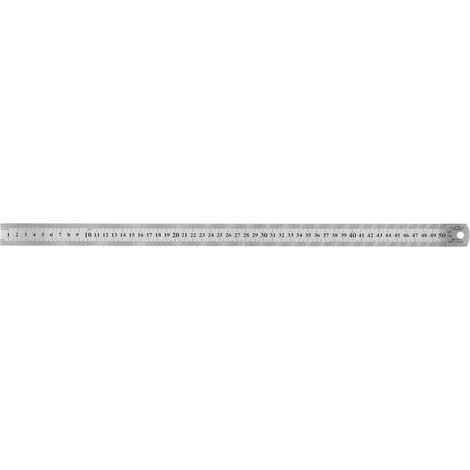 Règle Métrique en Acier Inoxydable Rainure Droite 50 cm (1/4)