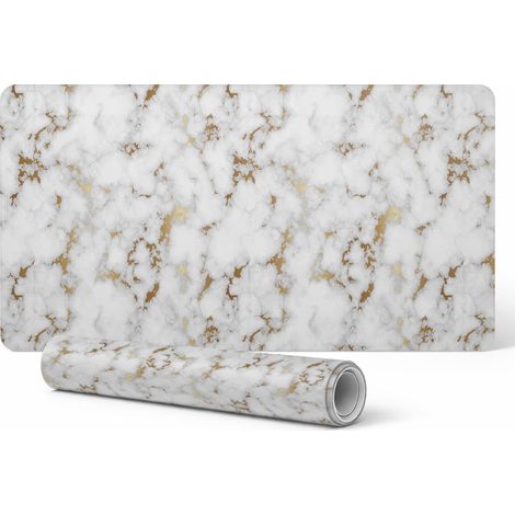Alfombrilla de escritorio antideslizante y duradera con estampado de m谩rmol, 100x50 cm.