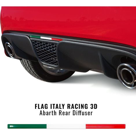 Stripe Striscia Adesiva 3D Tricolore Italia per Estrattore 500 Abarth