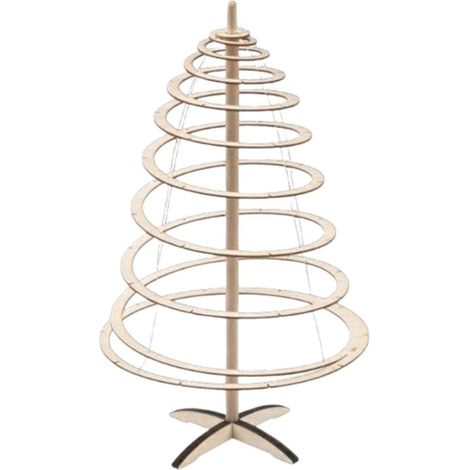 Decorazione Albero di Natale in legno, Ø25H42 cm (1/2)