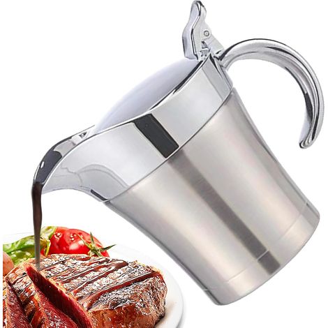 Thermo Sauciere Edelstahl450ml Isoliert Soßenkanne mit Deckel (1/5)