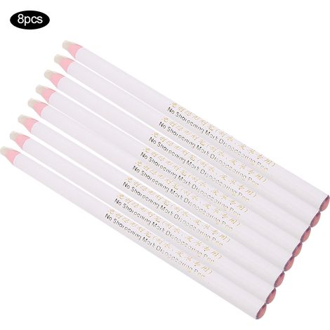 8 Crayons de Marquage en Cire Blanche Effaçable pour Tissu, Verre et Porcelaine - Lot de 8 Stylos à Cire Chinagraph (1/5)