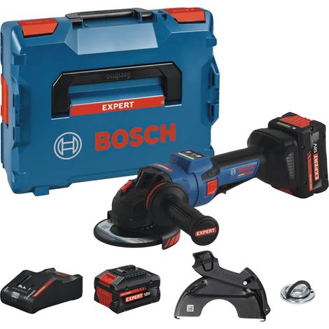 Meuleuse angulaire EXPERT EXWS18V-15PS 125mm - BOSCH - avec 2 batteries 8Ah - chargeur - L-BOXX - 06019M6402 (1/4)