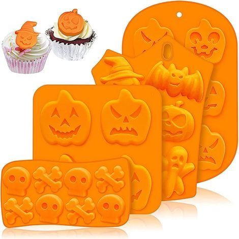 4Pcs Halloween Moule De Cuisson En SiliCône