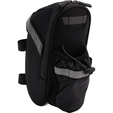 Große, wasserdichte Fahrradsatteltasche aus PU-Polyester mit großem Fassungsvermögen und einer Wasserflaschentasche unter dem Sattel. (1/5)