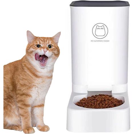 Distributeur automatique de nourriture pour animaux et abreuvoir par gravité pour chats et chiens (1/5)