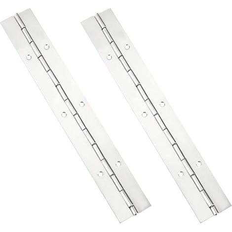 2 Pièces Charnières de Piano, Charnière de Porte en INOX, Charnière Continue, Charnières D'armoire, 400mm (16 Inch) (1/5)