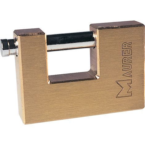 LUCCHETTO per SERRANDA in OTTONE MAURER 50 mm Pistone Acciaio
