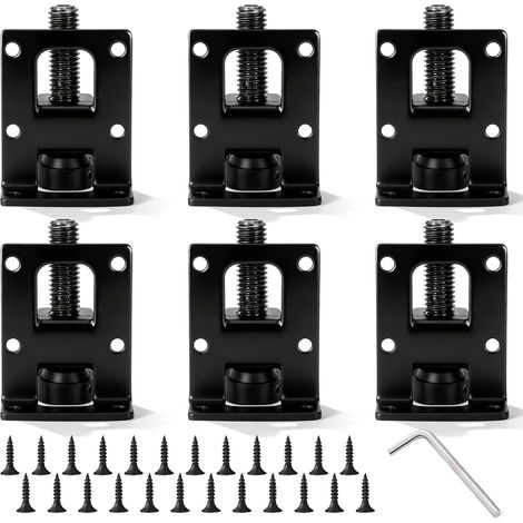 Lot de8 pieds de nivellement de meubles,pieds réglables avec vis et clé,pieds de nivellement robustes pour table,armoires,établi (1/5)