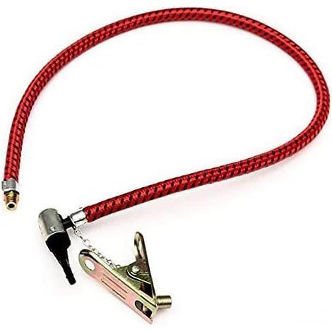 Tuyau de pompe à air manuelle,tuyau de pompe à air avec adaptateur, tuyau de rechange pour pompe à air de vélo, outil en caoutchouc portable de 60 cm (1/5)