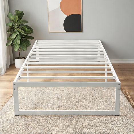 Canapé convertible coloris blanc en métal 200,5 x 90,6 x 32,5 cm (1/5)