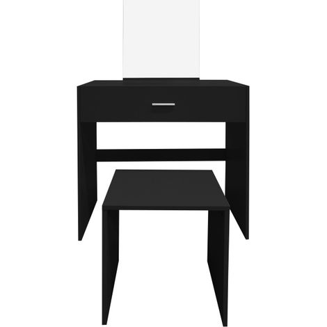 Aga Schminktisch mit Hocker MRDT13-MB Schwarz