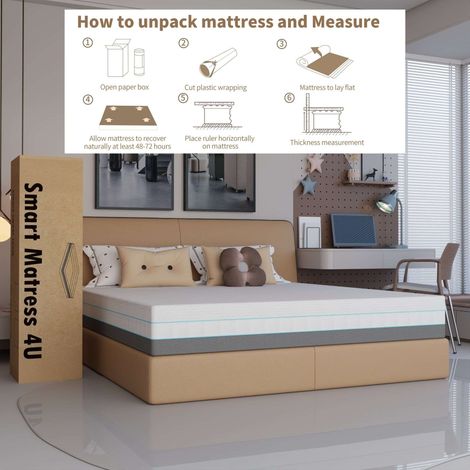 High Density Foam Mattress Breathable Mesh Sides, Soft-Knit Cover & Support Foam Base Rolled & Boxed - Double (W137cm x L190cm x D24cm)