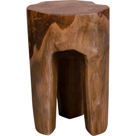 Rain Tabouret en teck teinte naturelle. (1/5)