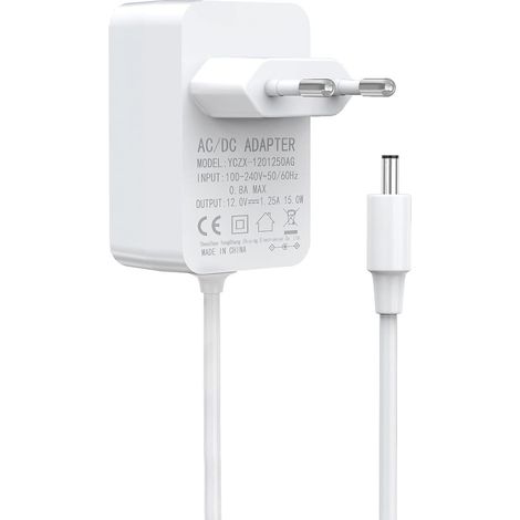 Bloc d'alimentation 15 W pour Echo Dot (3ème 4ème génération), Echo Show 5 (1ère 2ème génération), Echo Spot, Echo Dot Kids Edition, F-TV Cube, Chargeur Secteur, câble d'alimentation 1,5 m, Blanc (1/5)