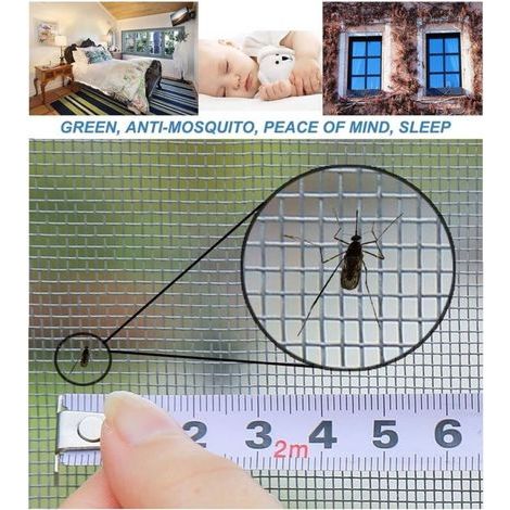 Aiperq Moustiquaire Fenetre 80x120cmcm Toile Moustiquaire pour Fenêtre Adhesif Ajustable Filet écran Insecte,Insect Filet Moustiquaire Fenetre Moustiquaires Adhesive Amovible (Noire) (1/4)