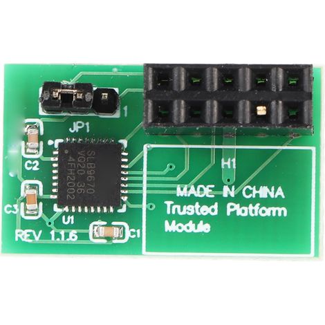 TPM 2.0-Modul, SPI-Schnittstelle, stabil und hochsicher, Schlafmodus, 9670-Chipsatz, 10-poliges SPI-Modul für SuperMicro AOM TPM 9670H (1/5)