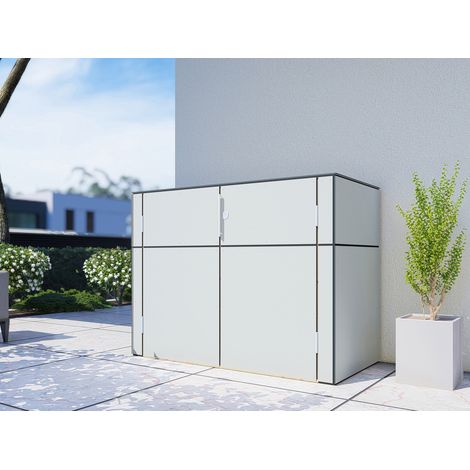 Armoire de jardin Bertilo HPL gris 0,94m² (1/5)