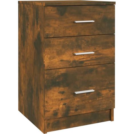 Maison Exclusive - Comodino Rovere Fumo 40x40x63 cm in Legno Multistrato