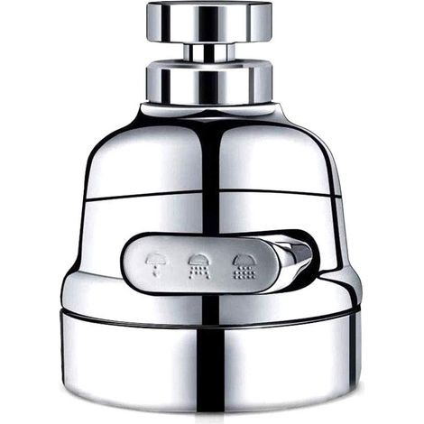 Mobile Kitchen Faucet/360 Degree Rotating Water Saving Nozzle Filter/3 Water Outlet Methods/Increase Water Pressure/Stainless Steel (1/5)