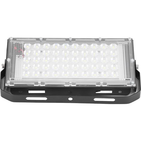 Projecteur LED 12V, spot basse tension étanche extérieur 50W avec pince, éclairage d'urgence camping domestique (blanc froid) (1/5)