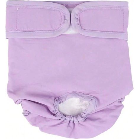 Couches réutilisables pour animaux de compagnie - très absorbantes, ajustables (violettes - taille L) (1/5)