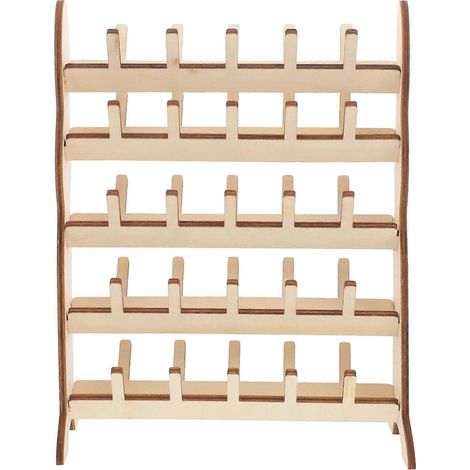 Organisateur de bobines de fil à coudre en bois-20.50X16.00X7.50CM (1/4)