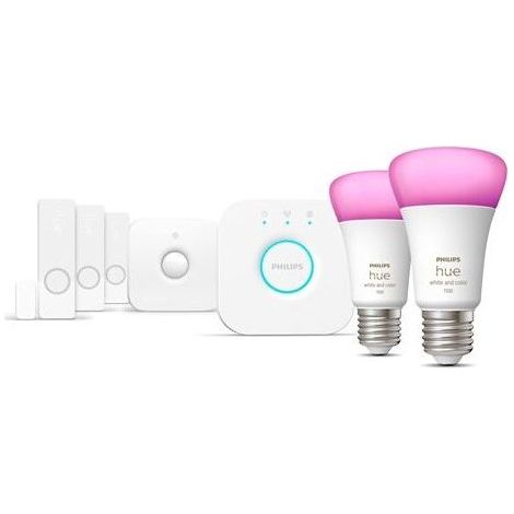 Kit de démarrage - Philips Hue - Secure - WCA détecteurs - Ampoules E27 (1/5)