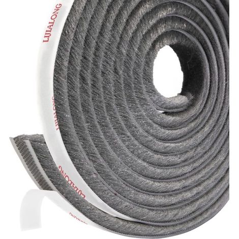 Joint d'étanchéité pour fenêtres et portes, 5 m (L) x 9 mm (l) x 5 mm (H), bande d'étanchéité autocollante (gris) (1/5)