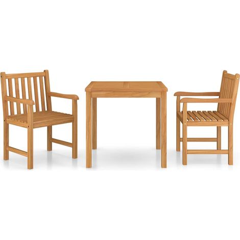 Maison Exclusive - Set da pranzo da giardino 3 pz 80x80 cm in legno massello di teak (1/5)