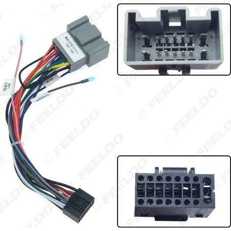 Compatible avec le câble d'alimentation du système de navigation Android Chevrolet Sail 3/Excelle, la solution PalmSense et l'adaptateur de câble haut-parleur 16 broches.
