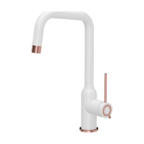 Quadron Natalie rubinetto cucina bianco rotante 360 gradi