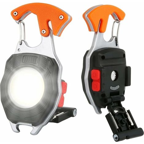 2 Pcs Mini Lampe de Poche LED,Lampe de Travail Portable 800 Lumens, Lampe de Poche à Allumage LED, 7 Modes, Rechargeable et étanche, Gadget d'éclairage pour une Utilisation sur Terrain [Classe énergét