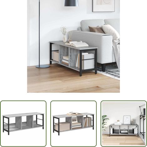 vidaXL Étagère moderne - Étagère Gris Sonoma 102 x 32 x 40,5 cm Bois d'ingénierie (1/5)