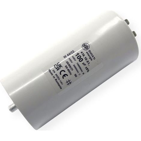 Condensateur permanent 100µF à cosses - Ø60x122mm - DUCATI (1/3)