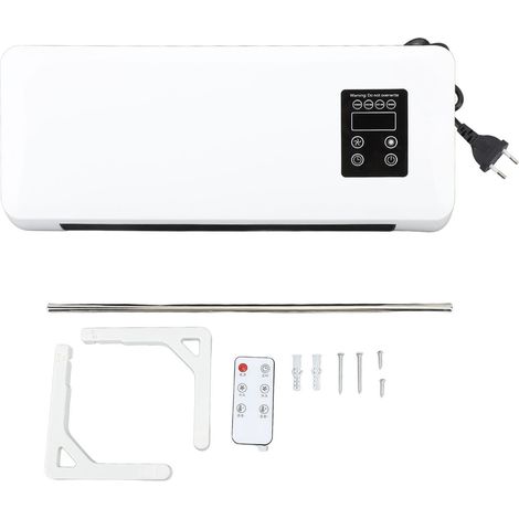 Eosnow Elektrische Wandheizung 1500W ABS montiert Raum Schnelles Heiz- und Kühlmaschinen mit Fernbedienung Handtuch Trocknungsregal für Schlafzimmer Badezimmer EU -Stecker 220 V (1/5)