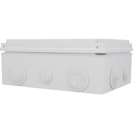 Feuchtraum-Abzweigkasten IP 65, grau 241 x 180 x 95 mm Aufputz Abzweigdose (1/3)