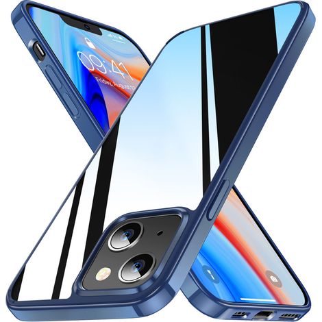 Custodia protettiva facile da installare per iPhone 13, realizzata in materiale PC TPU ultrasottile, antiscivolo e antiurto, per una vestibilità perfetta, protezione contro le cadute di livello milita (1/2)