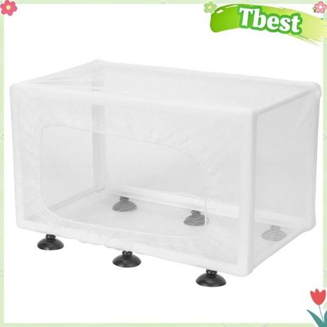 Boîte d'élevage pour poissons - TBEST - Incubateur 8 cm - Ventouse - Plastique durable - Blanc (1/5)