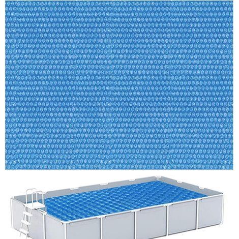 Bâche rectangulaire de 220 x 150 cm, bâche pour piscines hors sol, bâche anti-poussière pour piscines gonflables, bâche solaire à bulles pour piscines familiales gonflables, pataugeoire (1/5)
