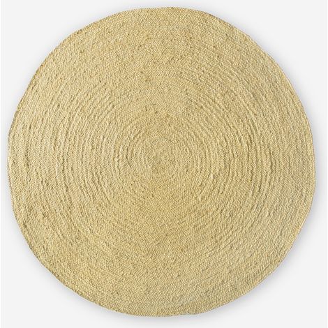 ALFOMBRA YUTE REDONDA AMARILLO Ø140 CM (1/3)