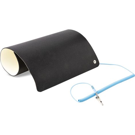 StarTech.com Tapis Antistatique ESD - sous-Couche pour Réparation d'Appareils Électroniques - Tapis de Travail avec Câble de Mise à la Terre Détachable, ANSI/ESD S 4.1, 30x46cm (SM-Anti-Static-Mat) (S
