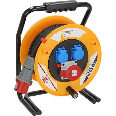 Enrouleur de câble industrie/chantiers Brobusta CEE 1 IP44 40m H07RN-F 5G1,5 (1/5)
