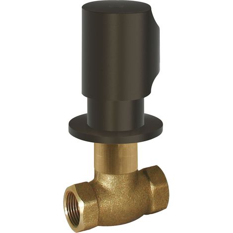 LLAVE DE PASO EMPOTRADA CONEXIÓN A ROSCA HEMBRA 3/4  NEGRO (1/2)