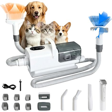 Aspirapolvere per animali domestici, sistema 8 in 1, livelli di aspirazione regolabili, 8 in 1 (1/2)
