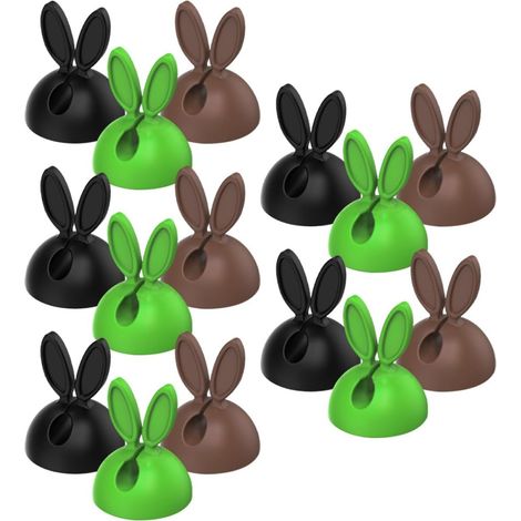 Stück Kabelclips mit Hasenohren aus Kunststoff
