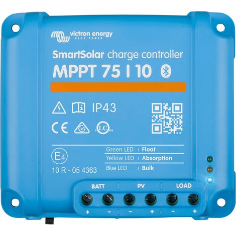 Victron Energy SmartSolar MPPT 75V 10 amp 12/24-Volt Regolatore di Carica Solare (Bluetooth)